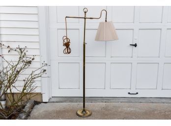 English Vaughan Designs Brass Adjustable Height/Arm Floor Lamp