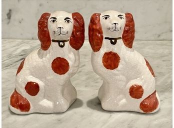 Pair Of English Sheffield Dog Figurines