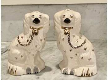 Pair Of Beswick England Sheffield Dog Figurines
