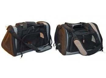 Pair Of Black Pet Carrier Bags