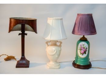 Collection Of Three Decorative Table Lamps