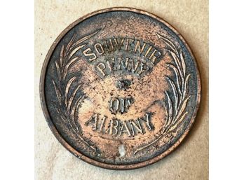 SOUVENIR Indian Head PENNY OF ALBANY PAPERWEIGHT
