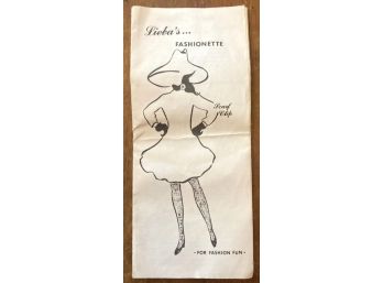 Vintage FOLD-OUT BROCHURE Or 'LIEBA'S FASHIONETTE, FOR FASHION FUN
