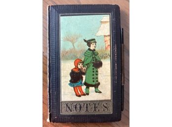 Adorable Antique Child's NOTEBOOK With Pencil