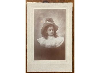 Cabinet Card Of HIGH SCHOLL GIRL ,  With ID