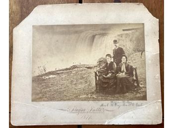 1877 Photo Of NIAGRA FALLS, With ID