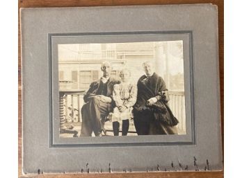 1910 Cabinet Card Grandpa & Grandma Frost, Swamscot Beach Cottage