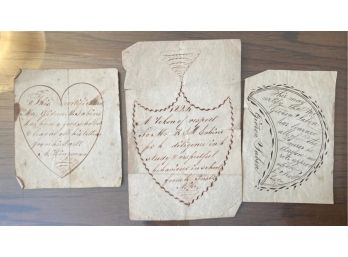 THREE Early 1800's HAND WRITTEN REWARDS OF MERIT