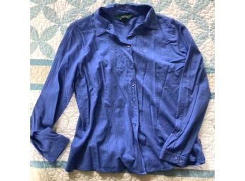 Lovely Blue 'Woolrich' Blouse, Made In India