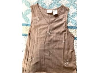 Ladies Size Medium Jumper In Tan By 'ERIKA COLLECTION'