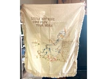 Vintage Wall Hanging 'LITTLE BOY BLUE COME BLOW YOUR HORN'