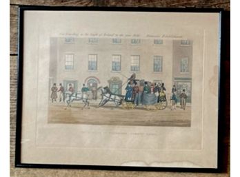 Framed Print 'THE ARRIVAL AT WATERFORD, COMMEN'S HOTEL', IRELAND