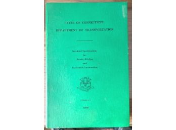 Book: '1980 STATE OfCONNECTICUT ROADS  BRIDGES' Standard Specifications