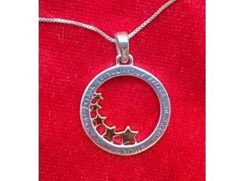 18' Sterling Silver Necklace With A Sterling Silver Pendant ~ One Person Can Make A Difference.........