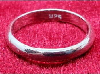 Size 5 Solid Sterling Silver Wedding Band