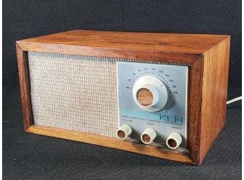 Vintage KLH Model Twenty One Walnut Wood Cabinet FM Tabletop Radio - Works!!!