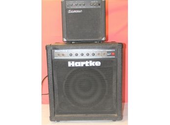 Hartke B60 Bass Amp With Silvertone Smart IIIs Guitar Amp