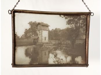 Antique Turn Of The Century Black & White Glass Negative Wall Art