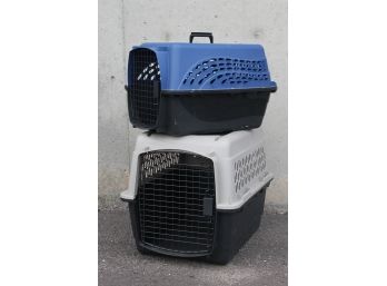 Pair Of Pet Carriers - One Small One Larger - Top Paw, Etc.