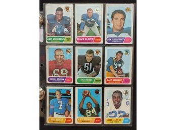 1968 Topps Singles Lot Vintage Football Collectible Card