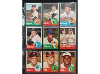 1963 Topps Singles Lot Vintage Baseball Collectible Card