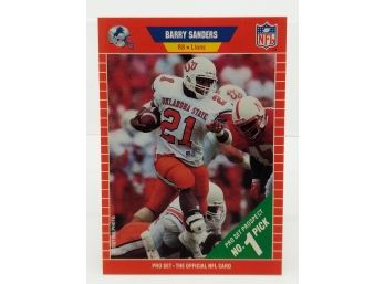 1989 Barry Sanders Vintage Football Collectible Card