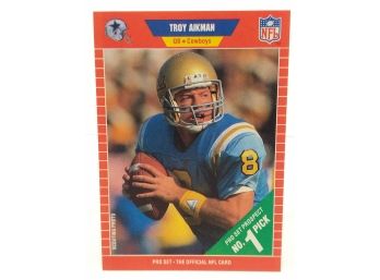 1989 Troy Aikman Vintage Football Collectible Card