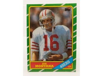 1986 Joe Montana Vintage Football Collectible Card
