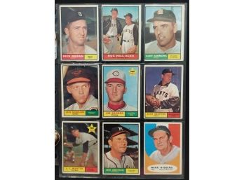 1961 Topps Singles Lot Vintage Baseball Collectible Card