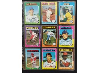 1975 Topps Singles Lot Vintage Baseball Collectible Cards