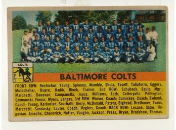 1955 Baltimore Colts Vintage Baseball Collectible Card