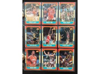 1986 Fleer Singles Lot Vintage Basketball Collectible Card