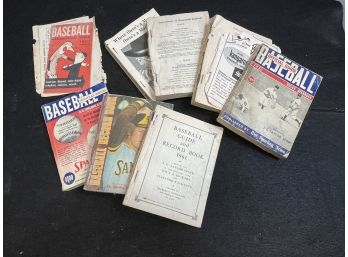 Official Baseball Guides From 50s And 60s