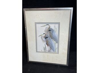 Beautiful Print Of Cranes In Frame