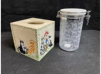 Pet Themed Tissue Box And Snack Container