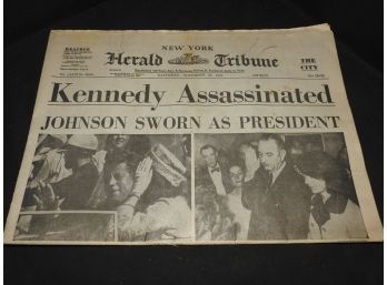1968 Herald Tribune JFK ASSASINATION Newspaper