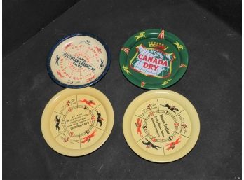 Old Tin Litho Gambling Tin Tip Trays