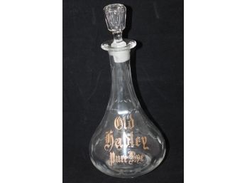 Antique Saloon Back Bar Hadley Rye Whiskey Liquor Bottle Decanter