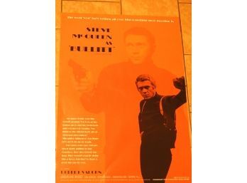 Vintage Full Size Steve McQueen BULLITT Movie Poster