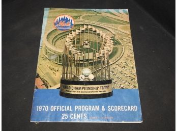 1970 New York Mets Official Program And Scorecard