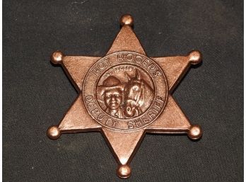 Vintage Metal Roy Rogers Sheriff Badge