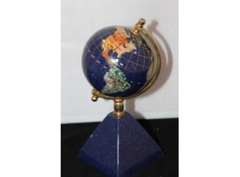 Small Gemstone Inlay World Globe