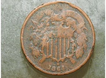 1864 2 Cent U.S. Coin