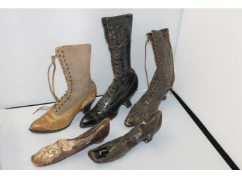 GREAT Estate Found Victorian Womens High Boot Shoe Lot