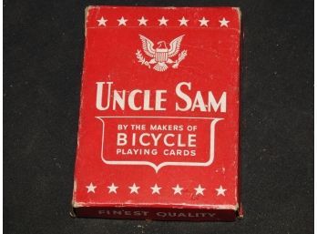 Vintage Uncle Sam Playing Cards In Original Box