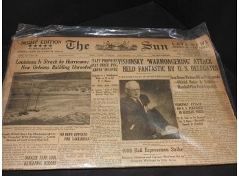 1947 The Sun WARMONGERING Newspaper With COA