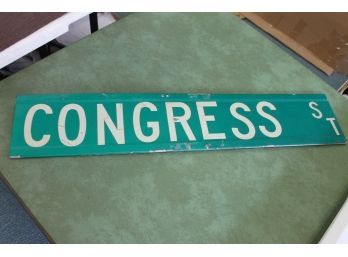 Real Fairfield CT Street Sign Congress Street