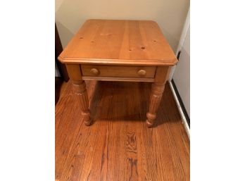 Mid Century Lane Side Table With Drawer, Pine