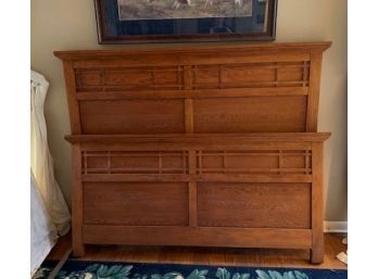 Queen Bed: Headboard And Foot Board, With Hollywood Frame