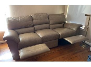 Leather Sofa With Recliner Ends